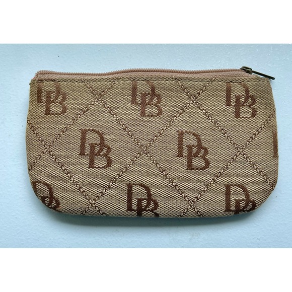 Dooney & Bourke Handbags - Vintage Dooney & Bourke Coin Purse Wallet Keychain Small Brown DB Monogram